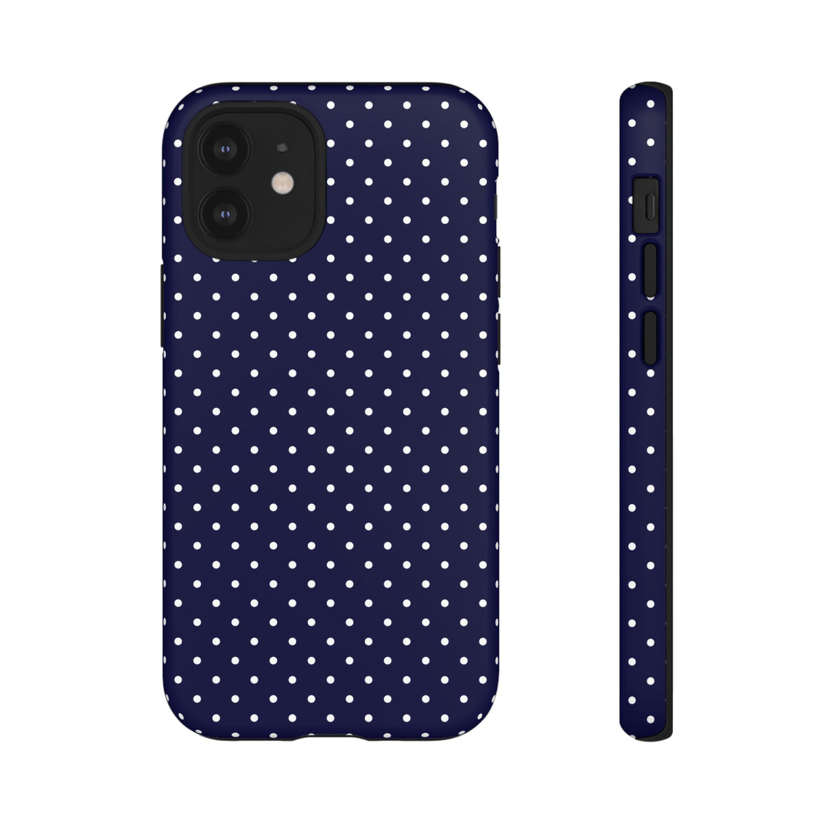 Dotty Chic | Navy Polka Dot iPhone Case
