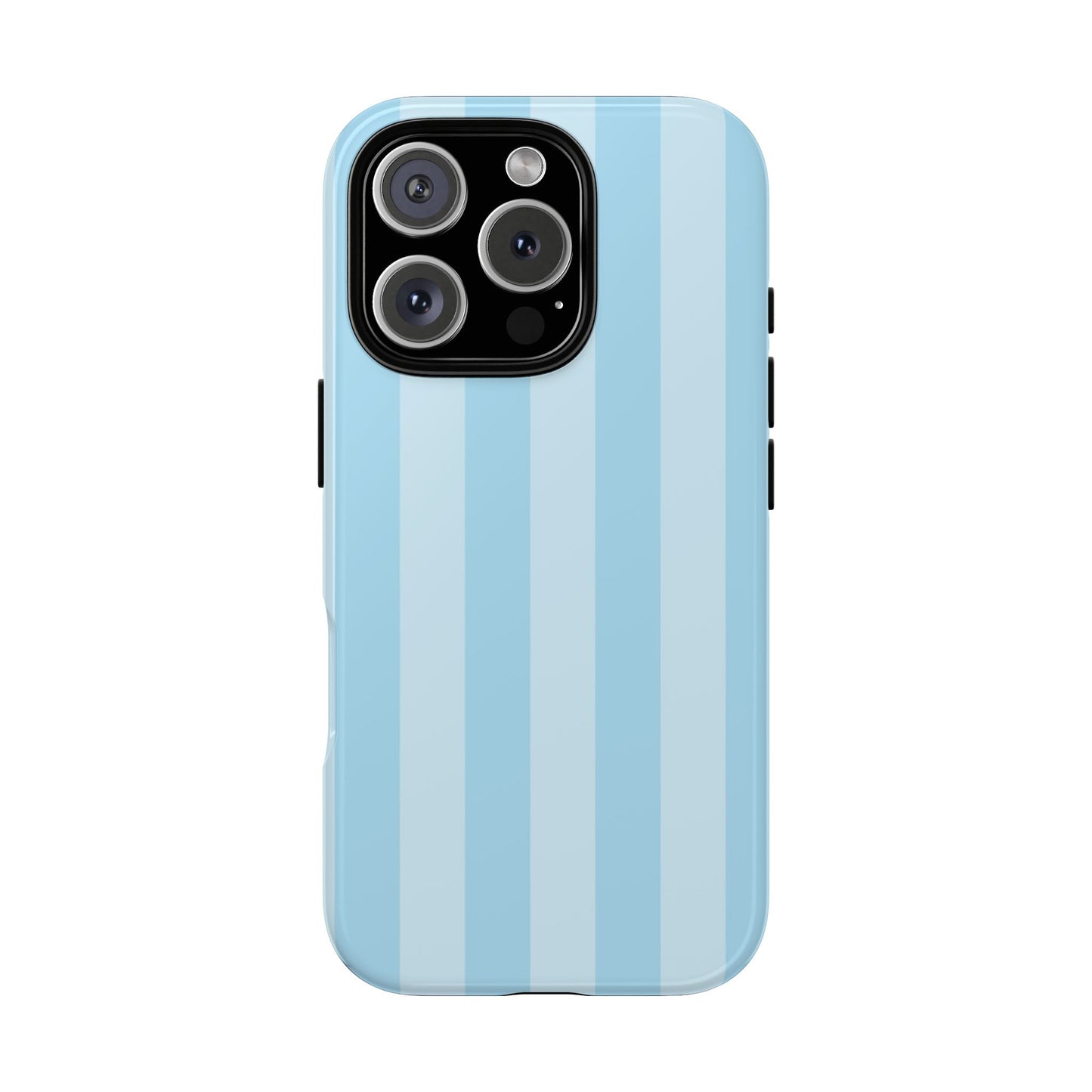 Coque iPhone à rayures bleues | Bord de piscine