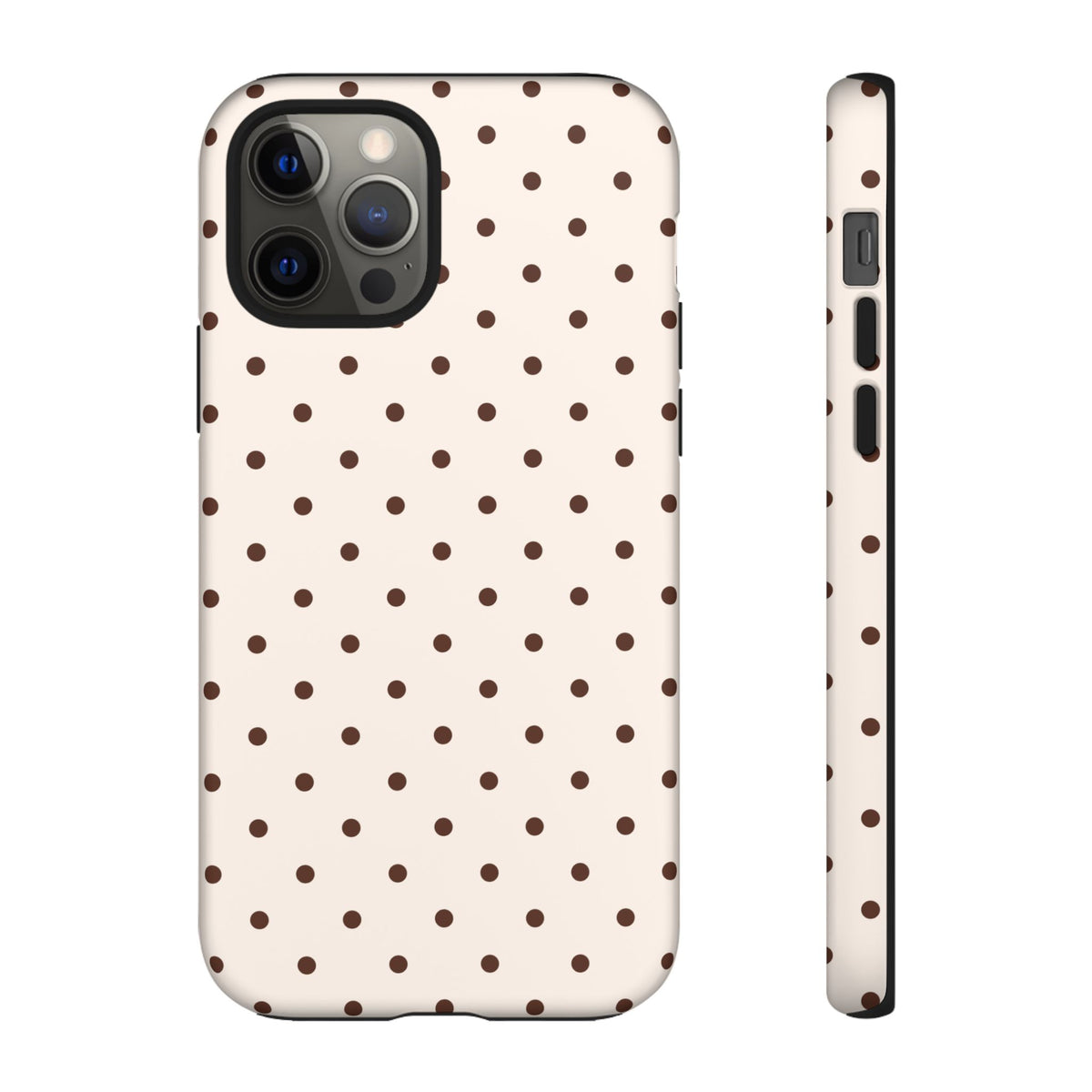 Vanilla Bean | Brown Polka Dot iPhone Case