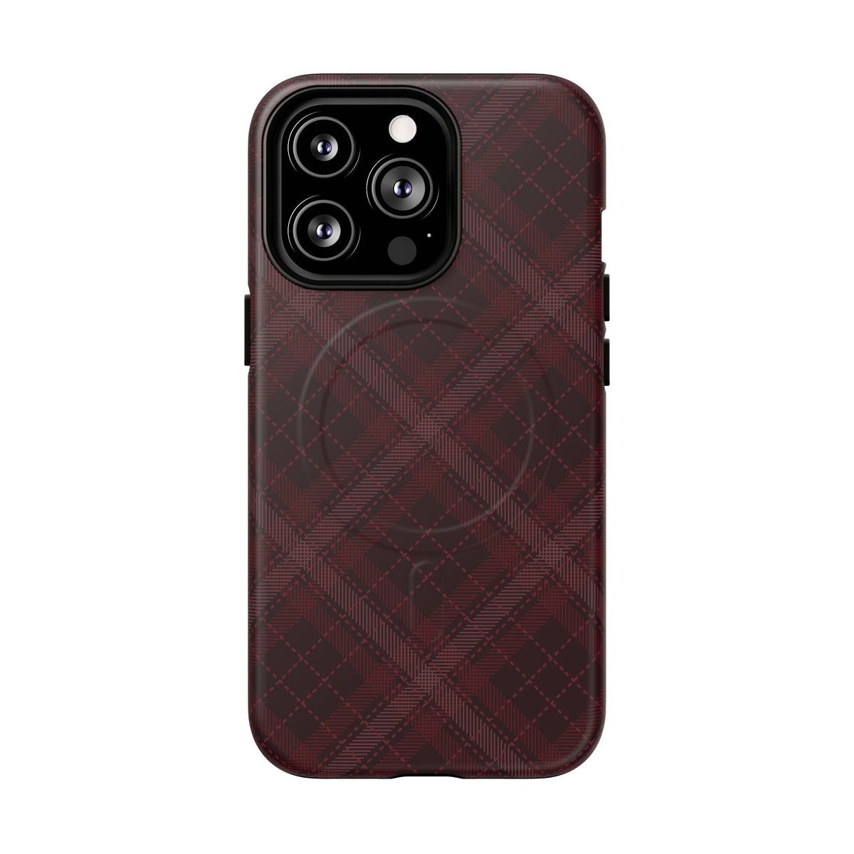 Trendsetter | Burgundy Plaid MagSafe Case
