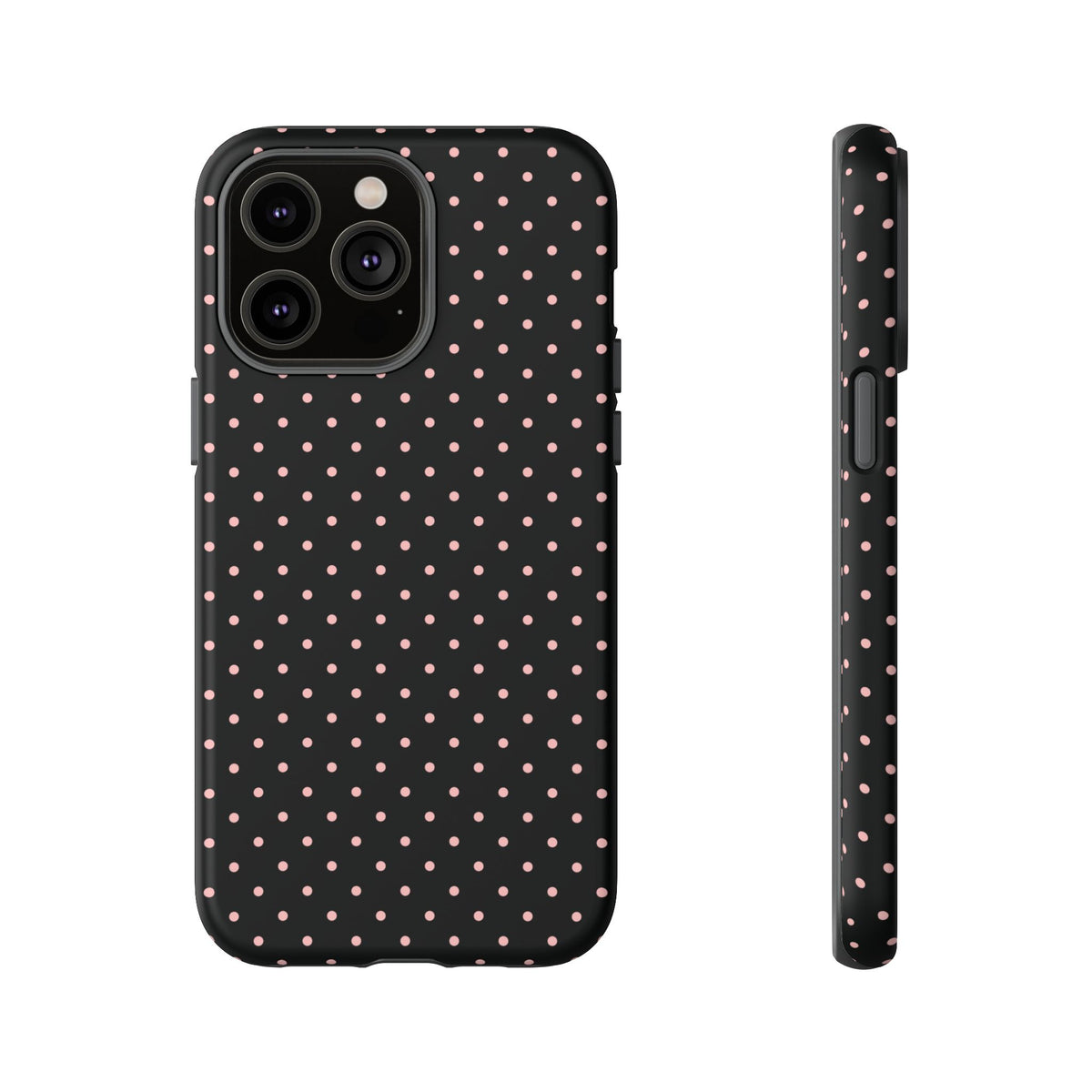 Polka Flirt | Pink & Black Polka Dot iPhone Case