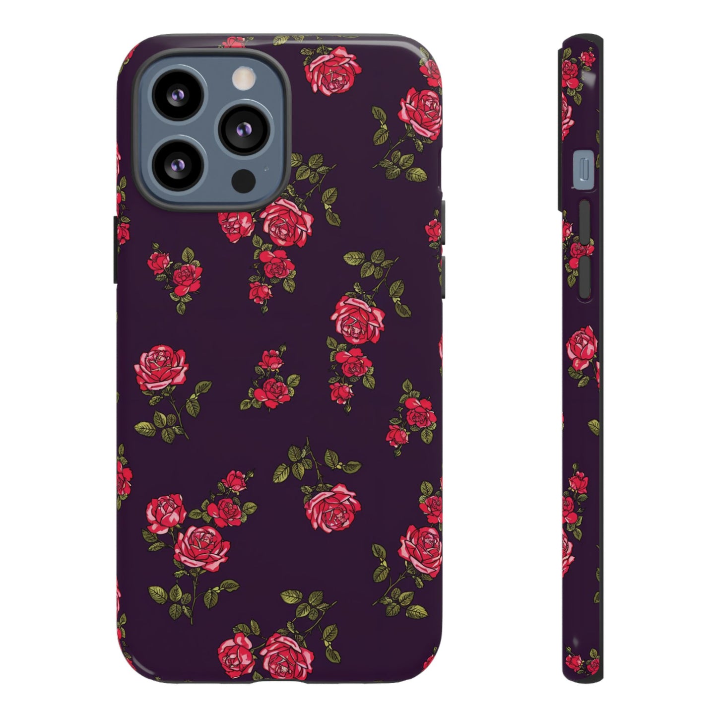 Enchanteur | Coque iPhone à motif floral indigo