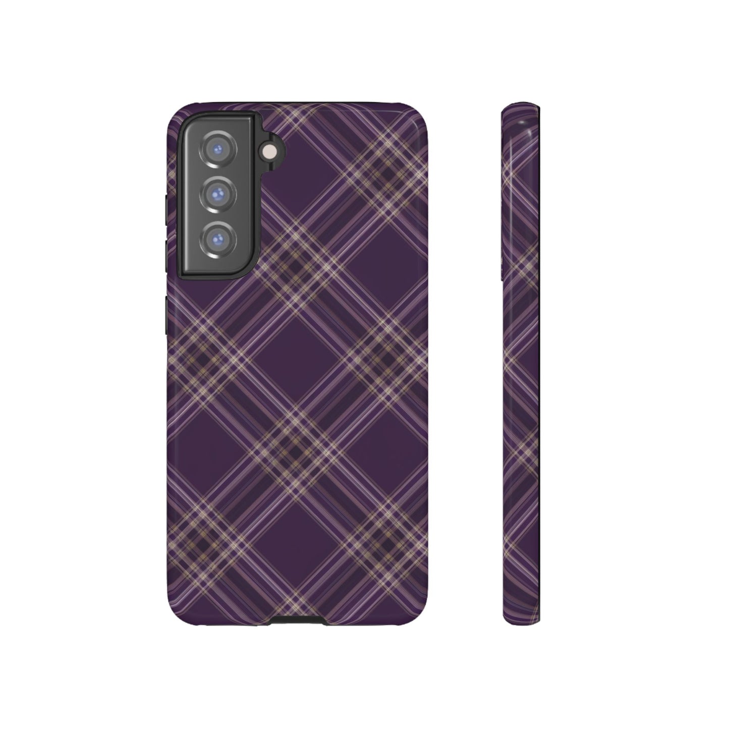 Plum Plaid | Preppy Purple Galaxy Case