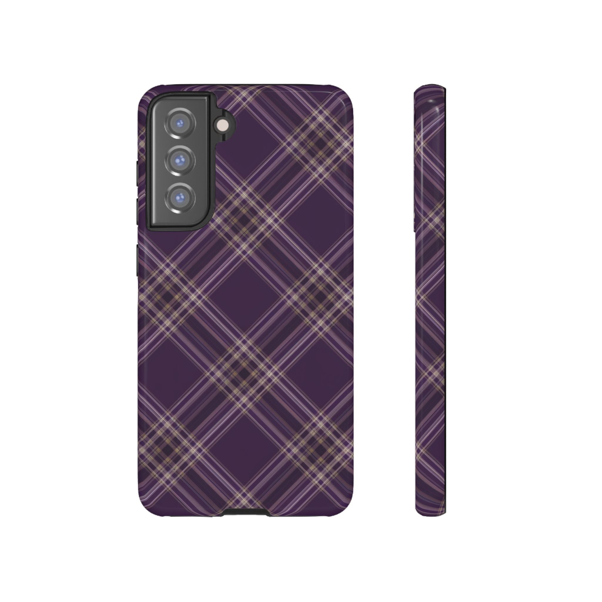 Plum Plaid Galaxy Case