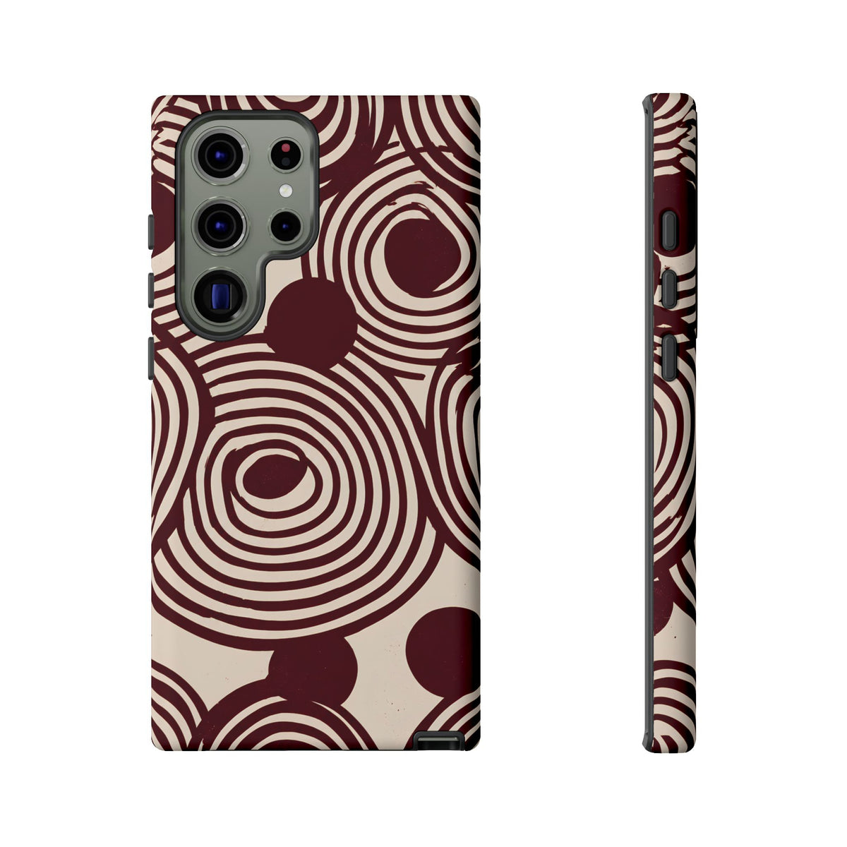 Retrograde | Burgundy Retro Geometric Galaxy Case