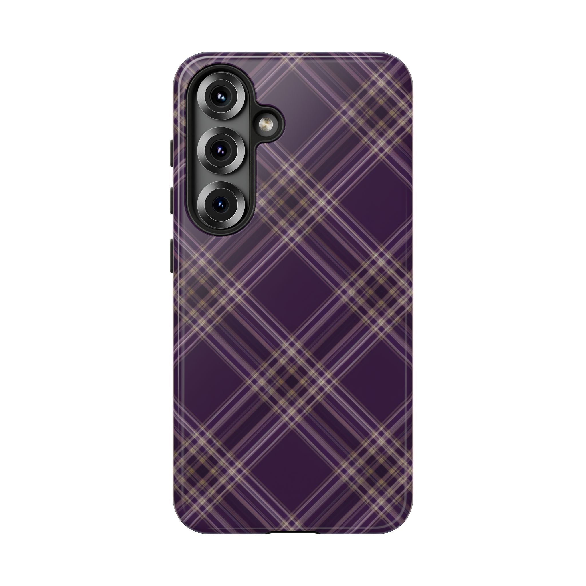 Plum Plaid Galaxy Case