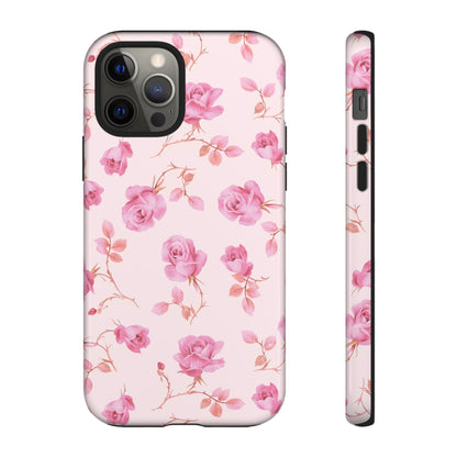 Coque iPhone à motif floral rose | Coquette