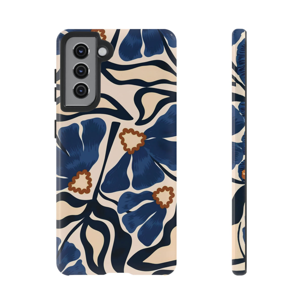 Blue Note | Abstract Blue Floral Samsung Galaxy Case