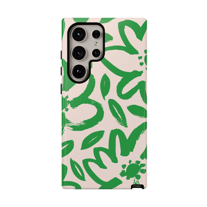 Happy | Green Modern Floral Case