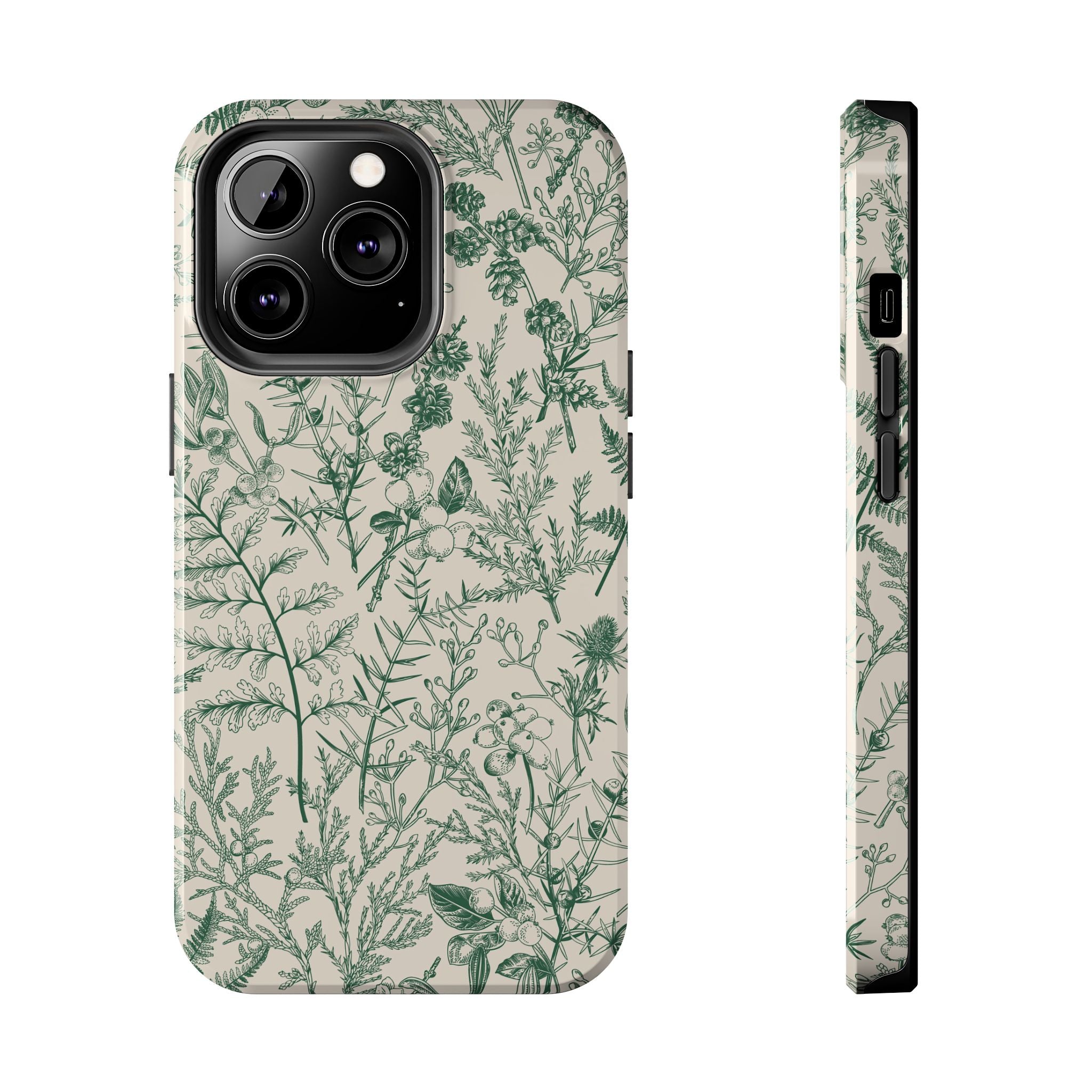 Sage Botanical Floral iPhone Case