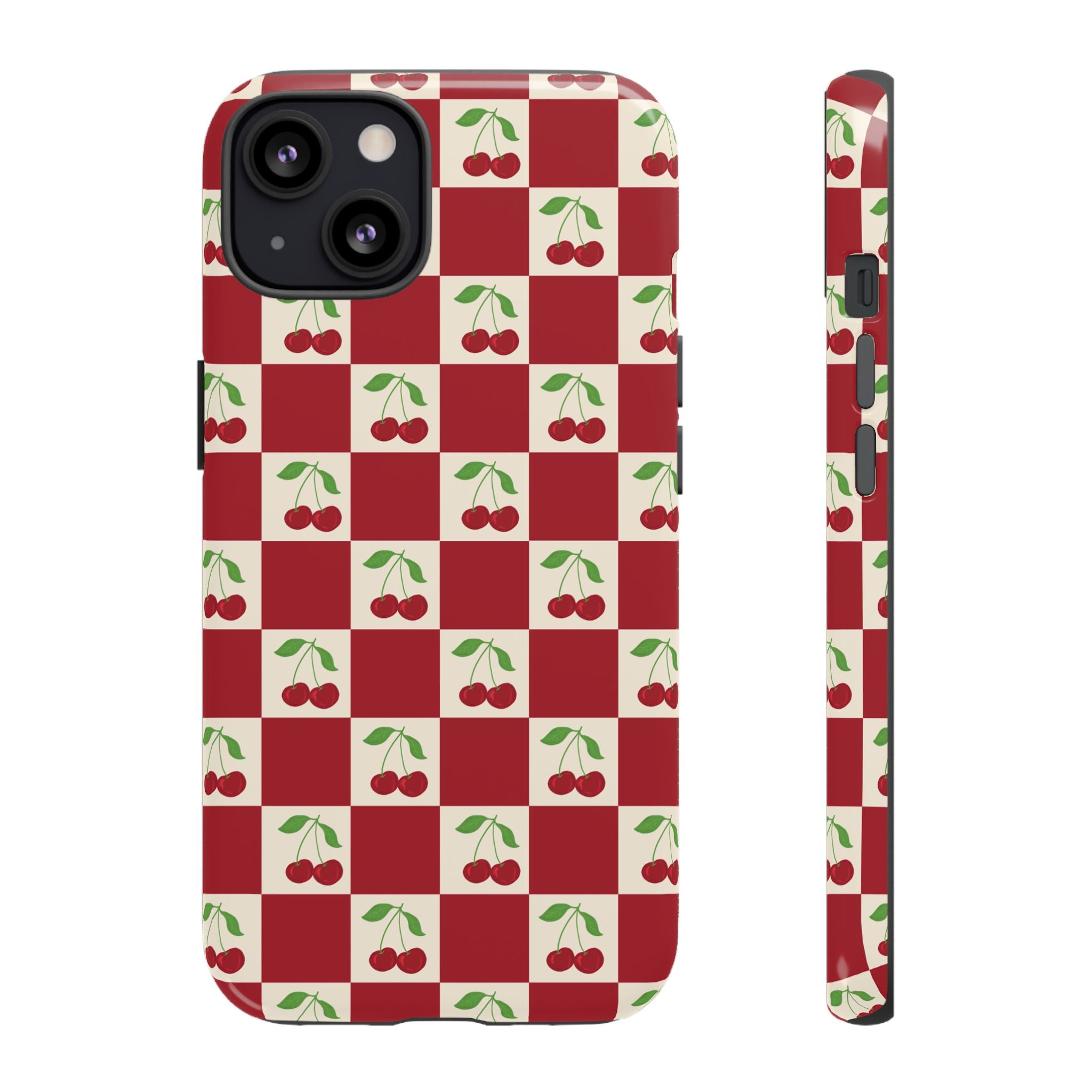 Cherry Check Phone Case