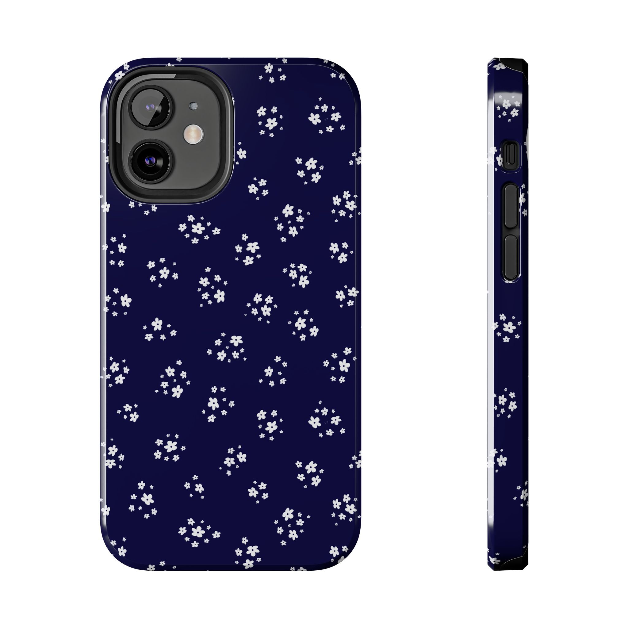 Navy Blooms Floral iPhone Case
