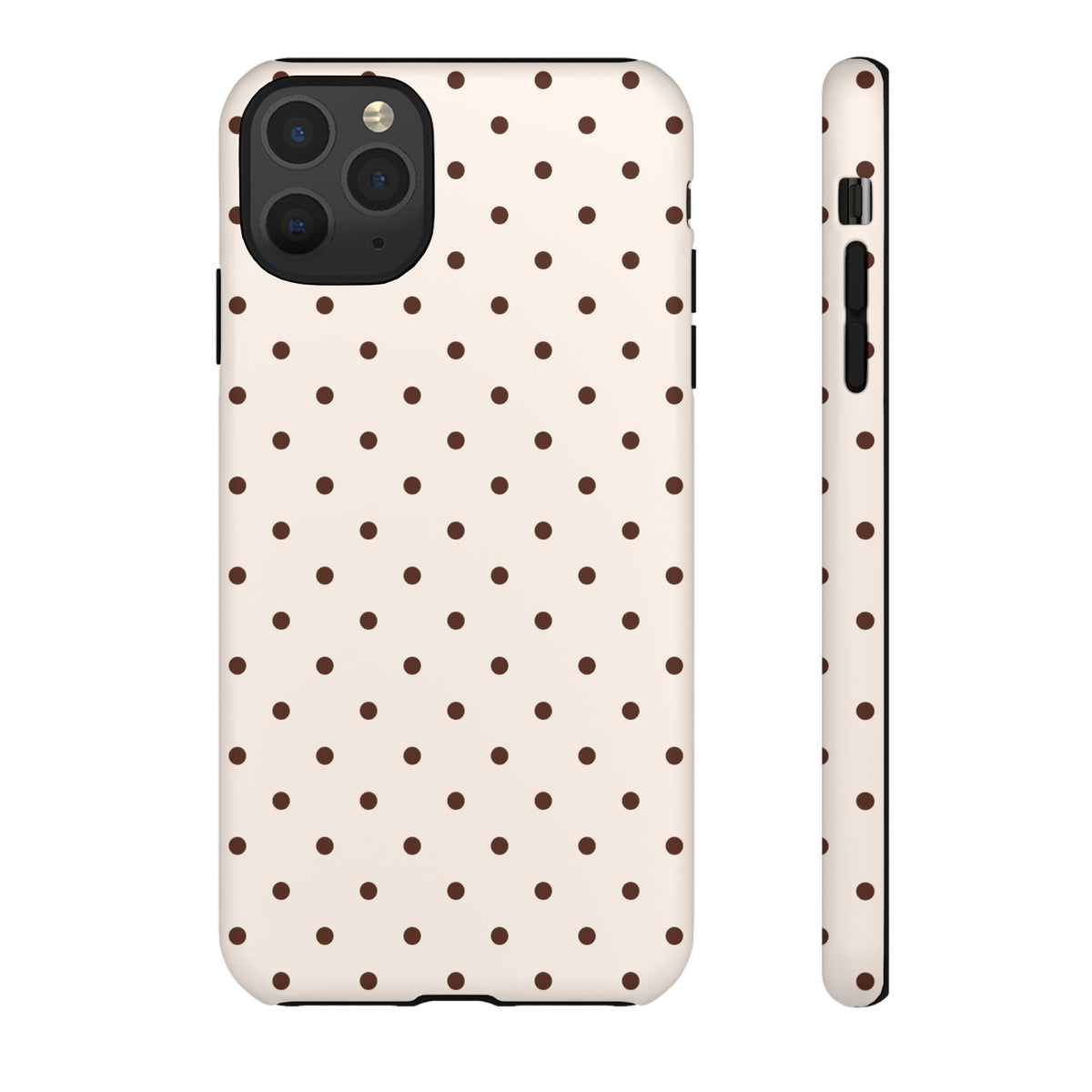 Vanilla Bean | Brown Polka Dot iPhone Case