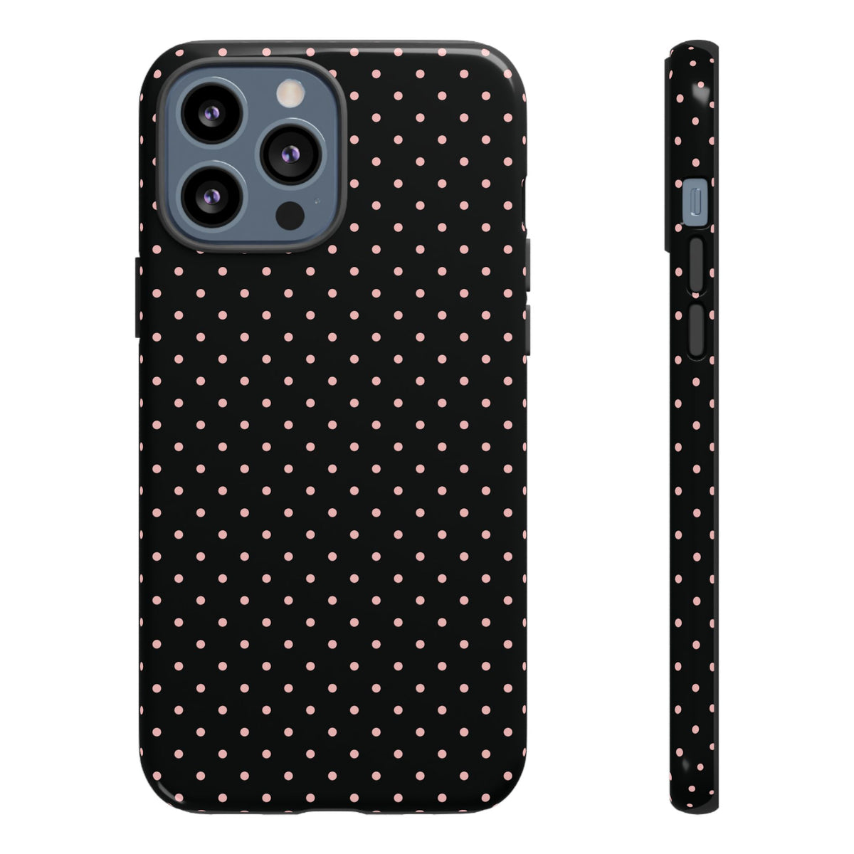 Polka Flirt | Pink & Black Polka Dot iPhone Case