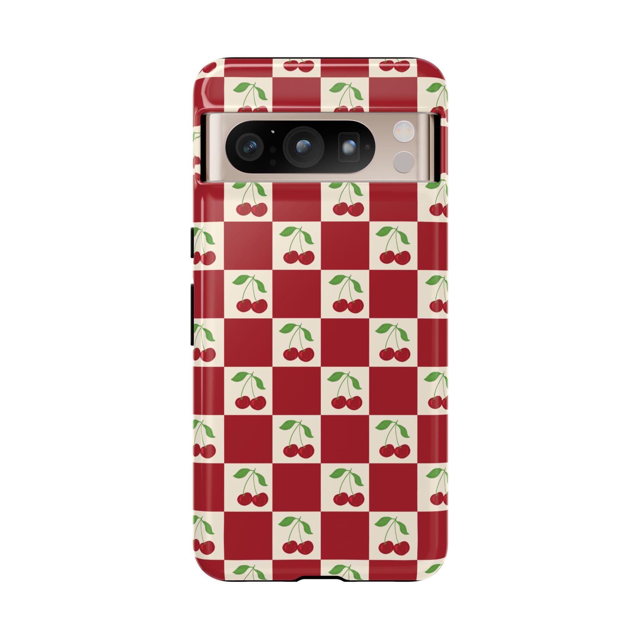 Cherry Check Phone Case