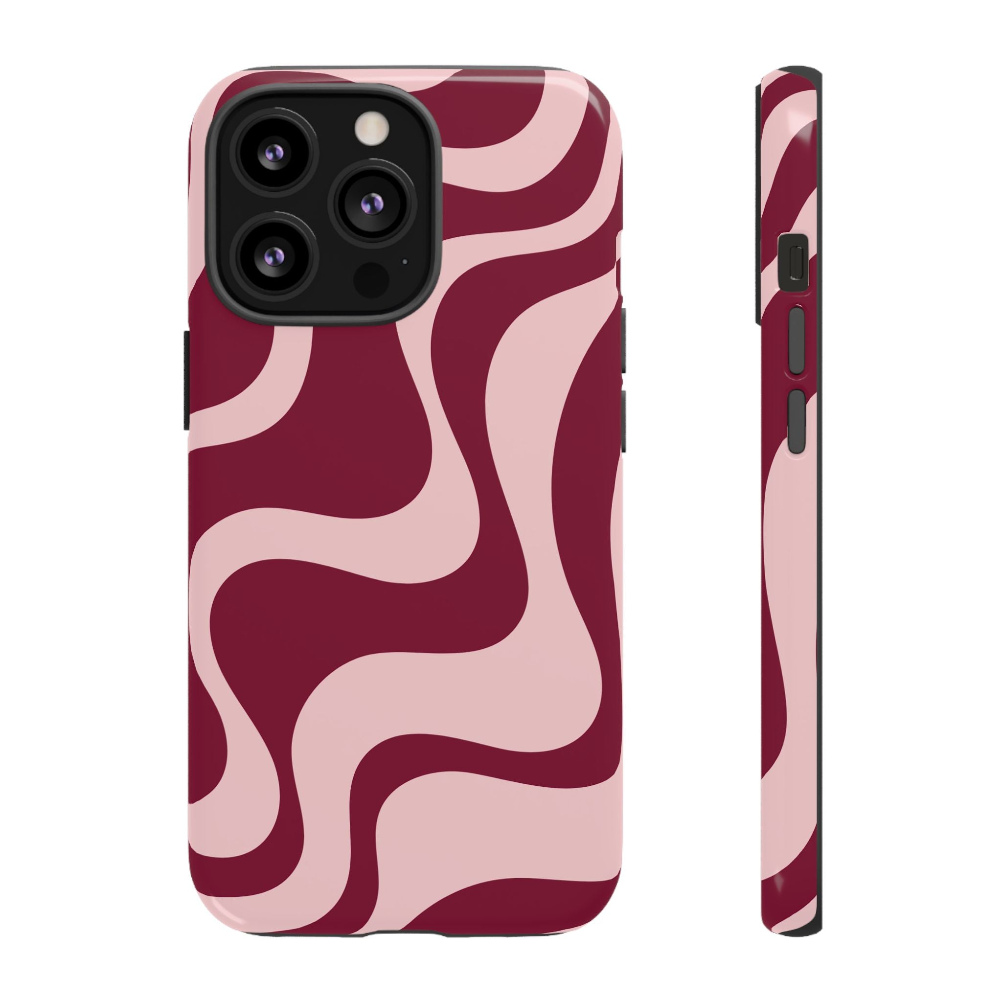 Burgundy Waves | iPhone Case