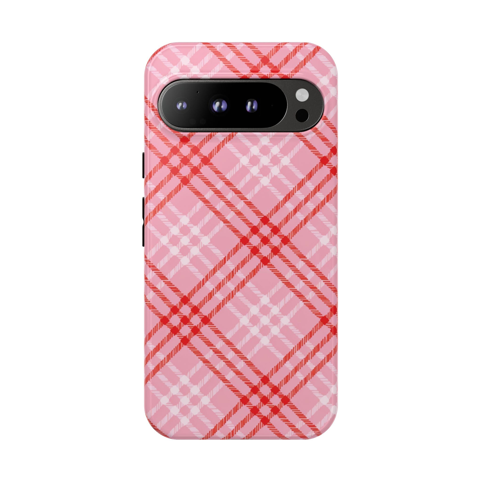 Chanelle Pink Plaid Pixel Case