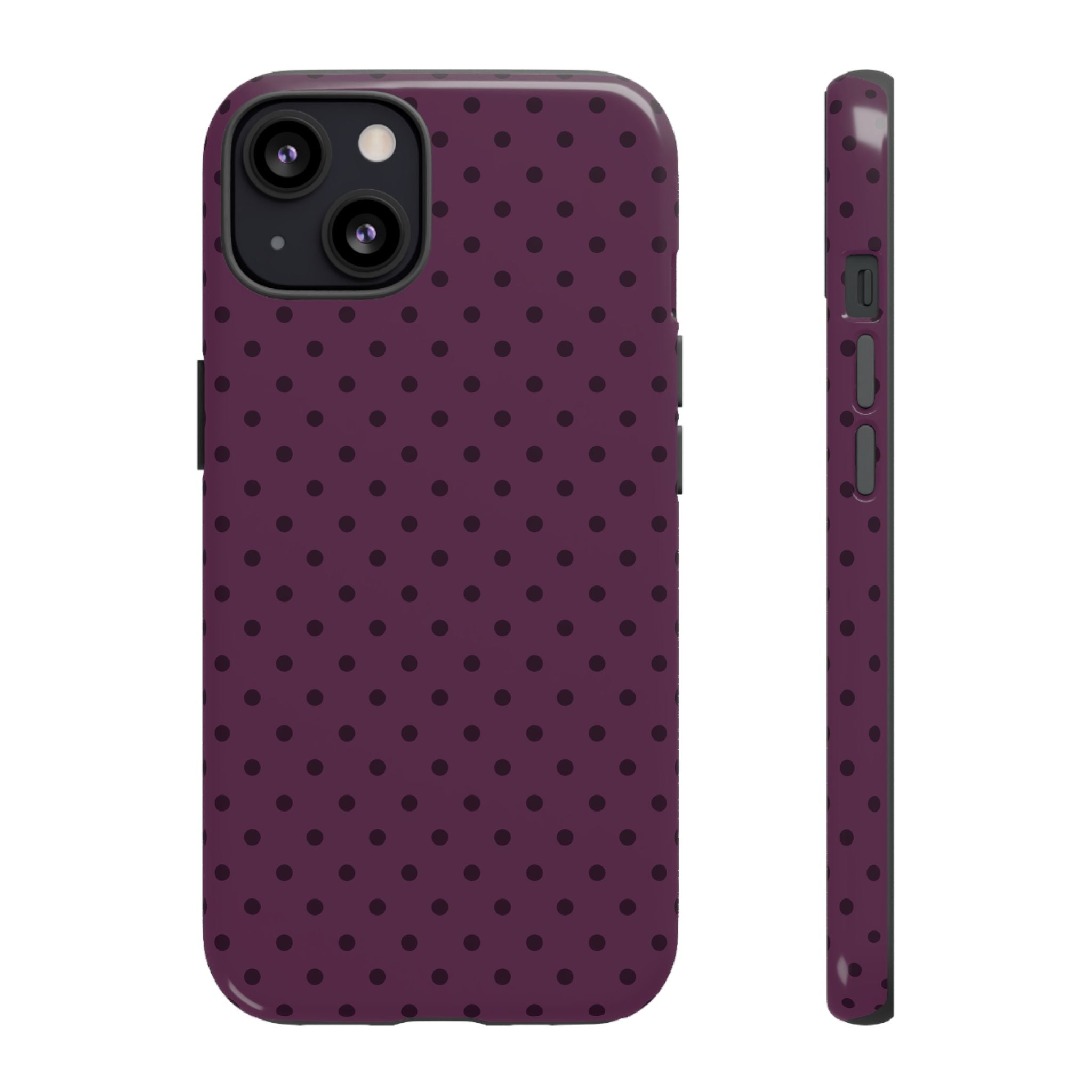 Plum Mood | Polka Dot iPhone Case