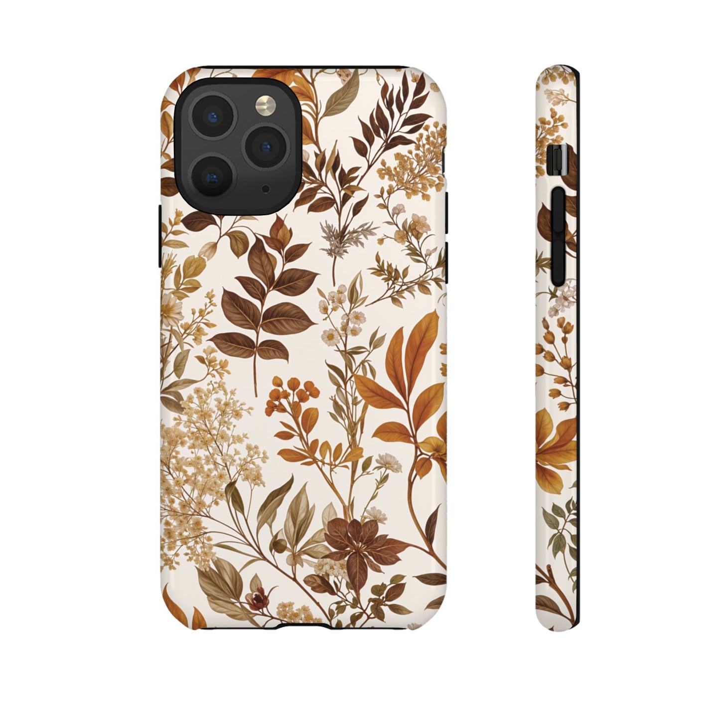 Funda para iPhone con motivos florales y botánicos otoñales