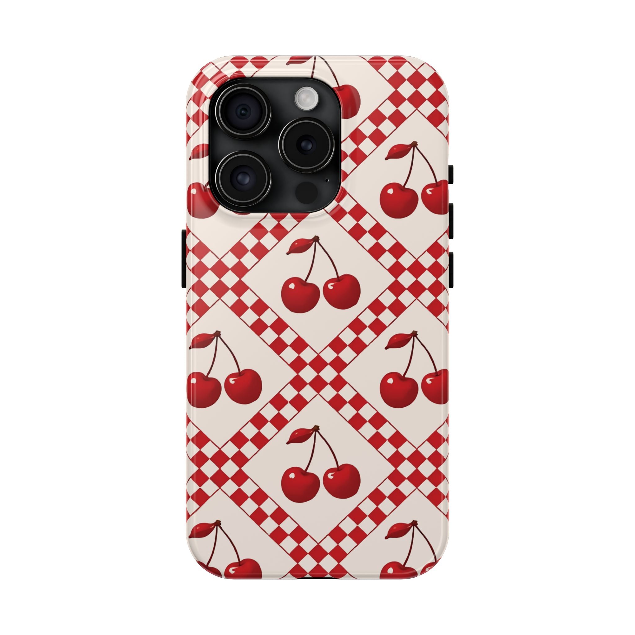 Cherry Check iPhone Case