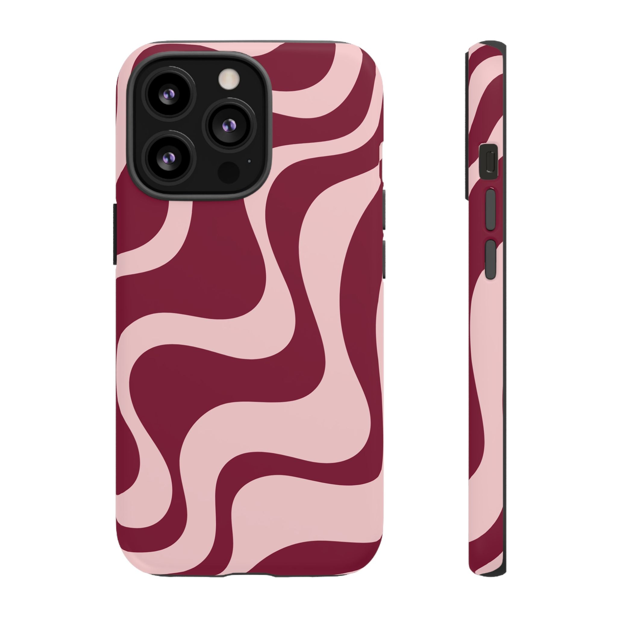 Burgundy Waves | iPhone Case