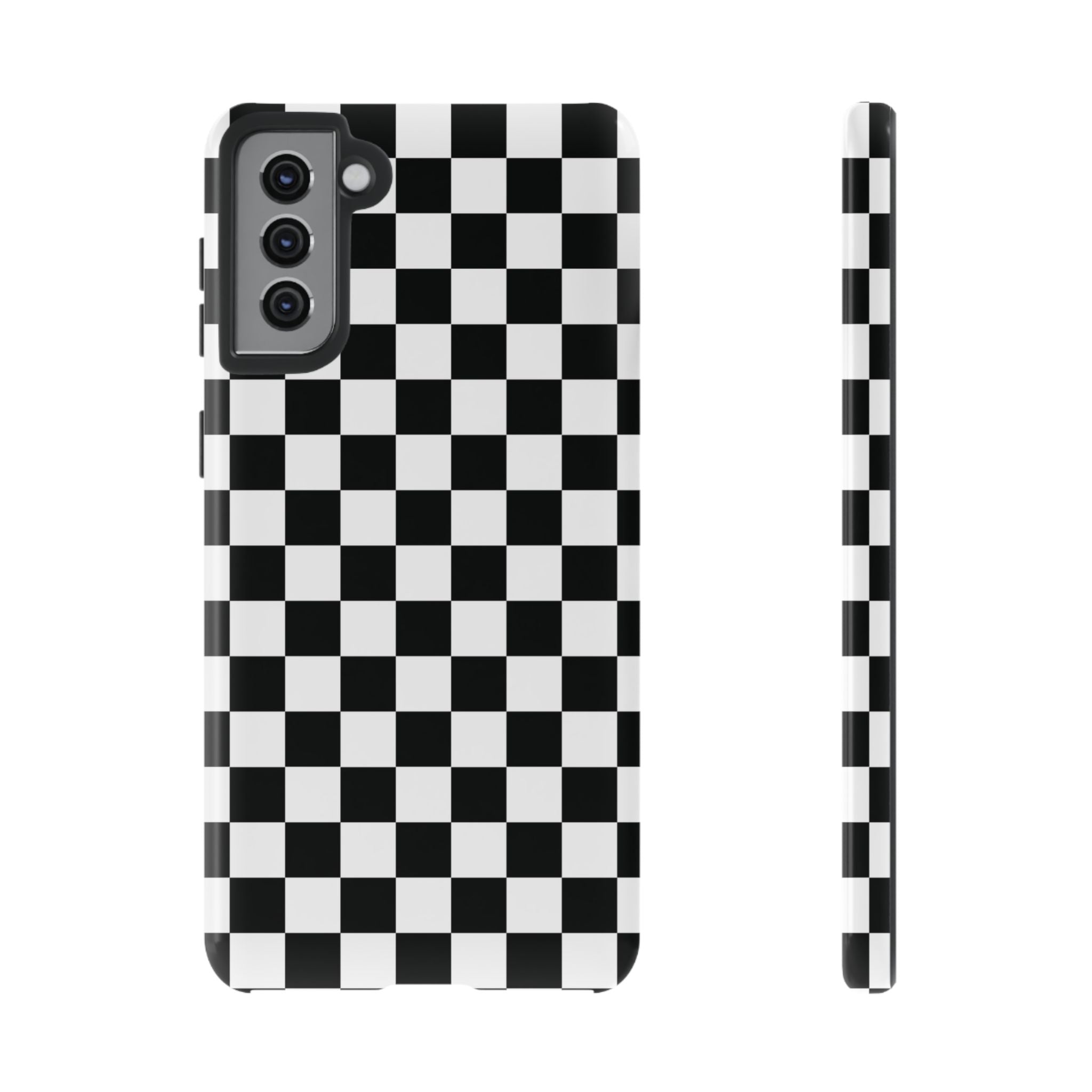 Skater Girl Checkerboard Galaxy Case