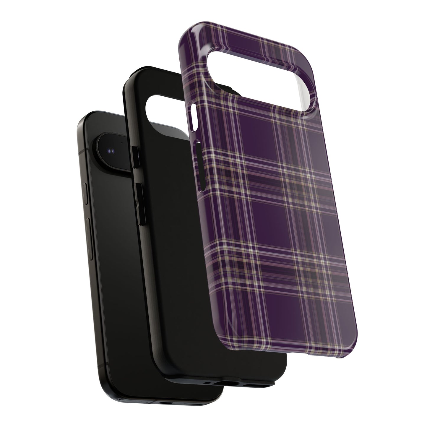 Plum Plaid | Preppy Plaid Pixel Case