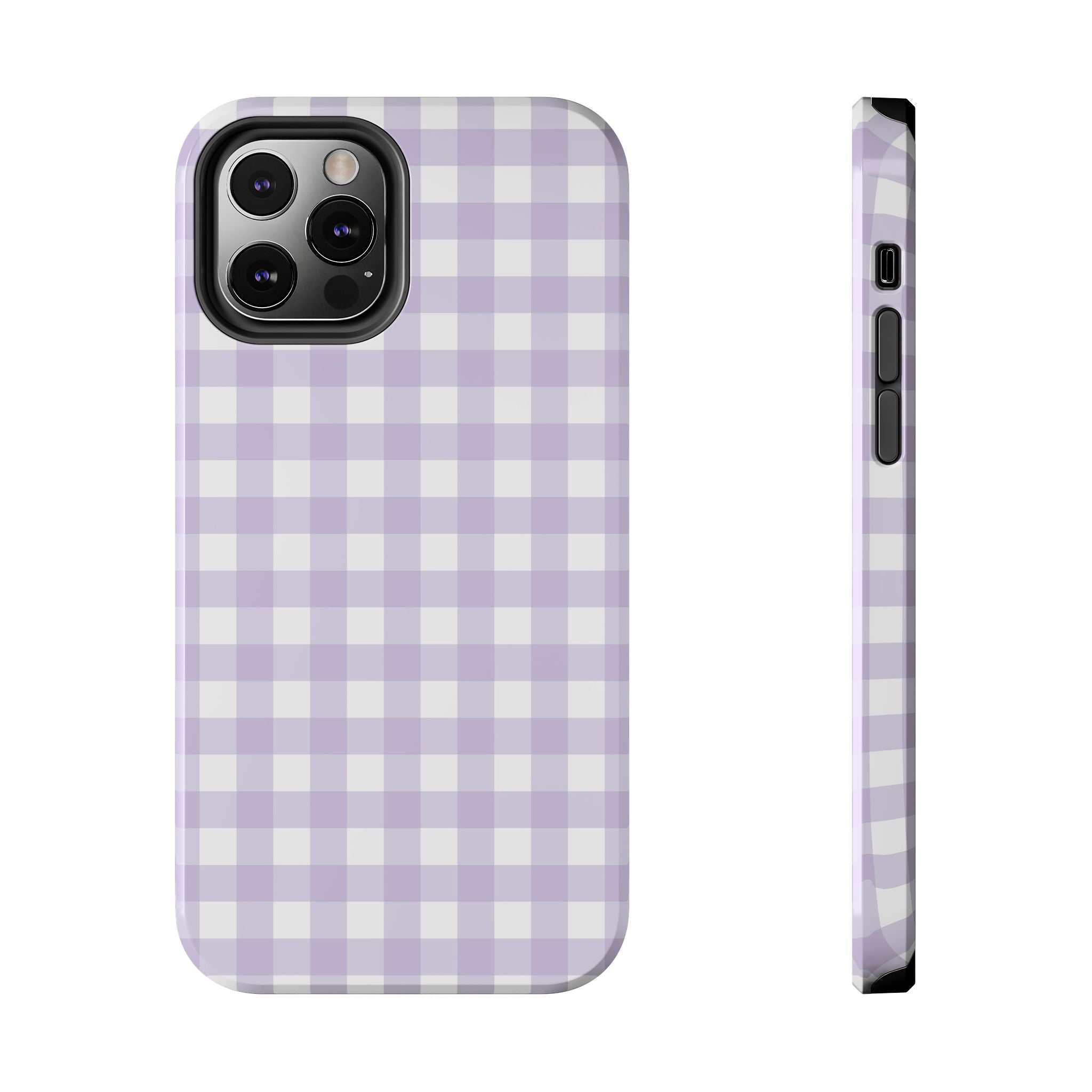 Purple Plaid Gingham Check iPhone Case