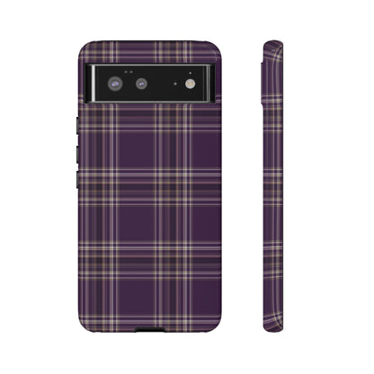 Plum Plaid | Preppy Plaid Pixel Case