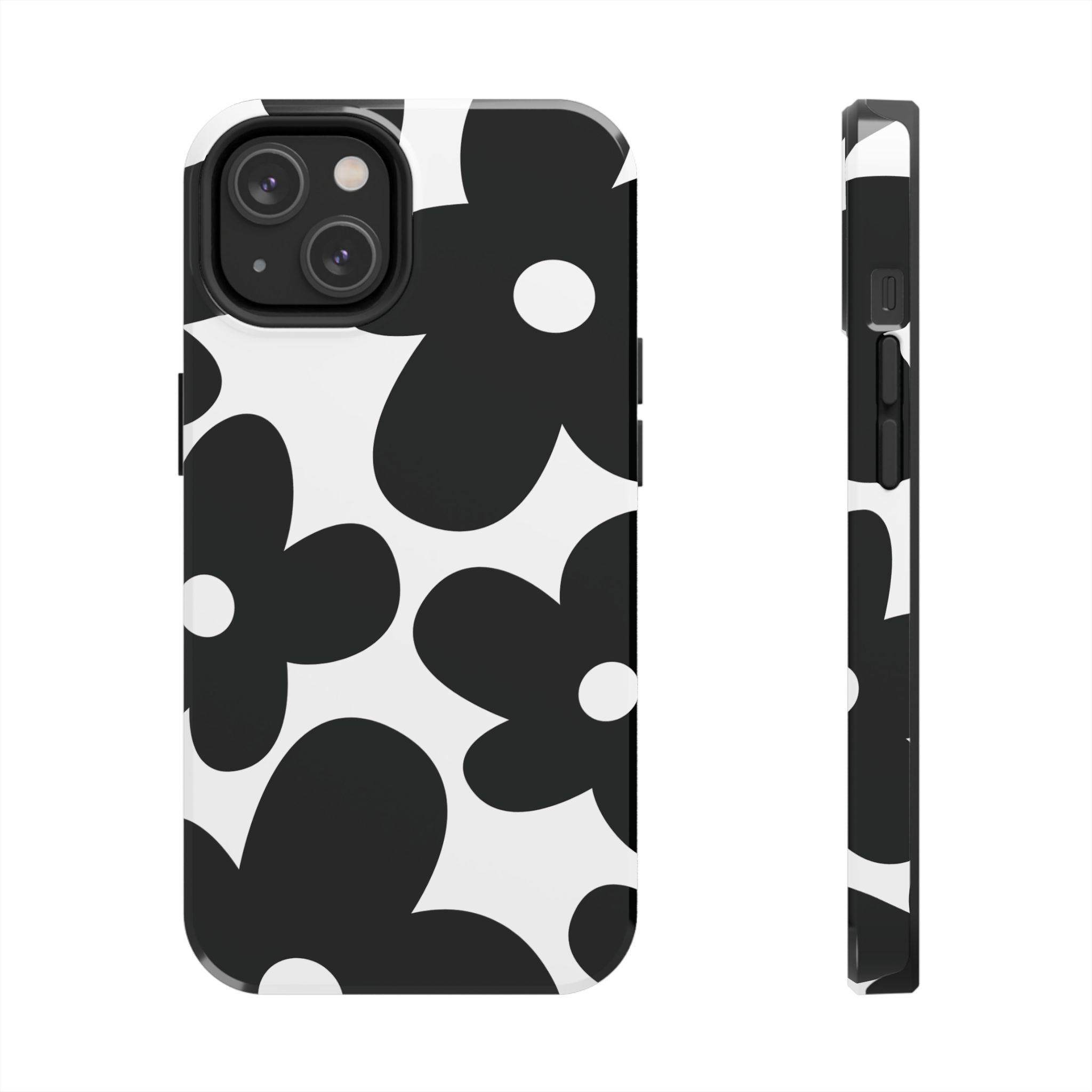Y2K Daisy Black Flower iPhone Case