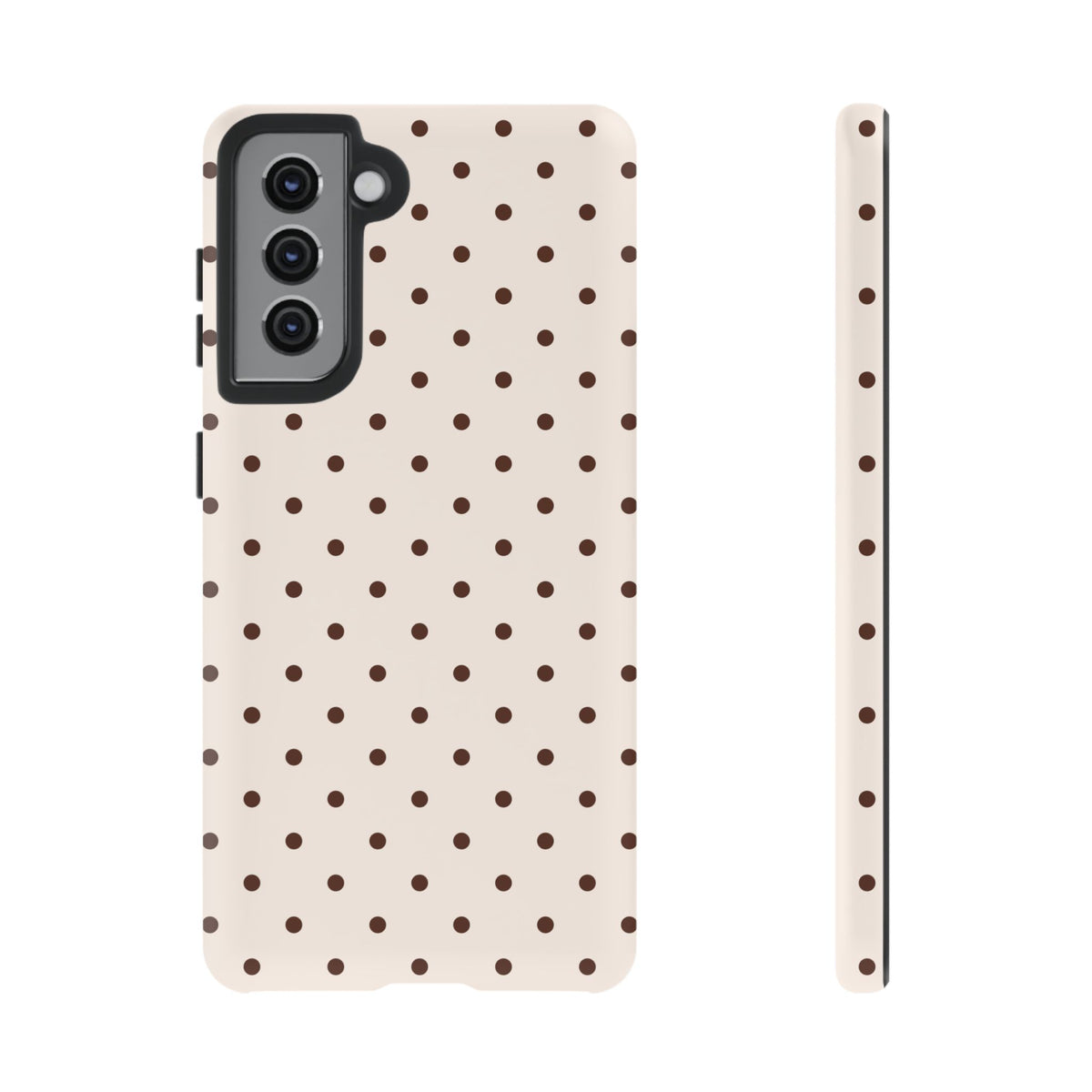Vanilla Bean | Brown & Ivory Polka Dot Galaxy Case
