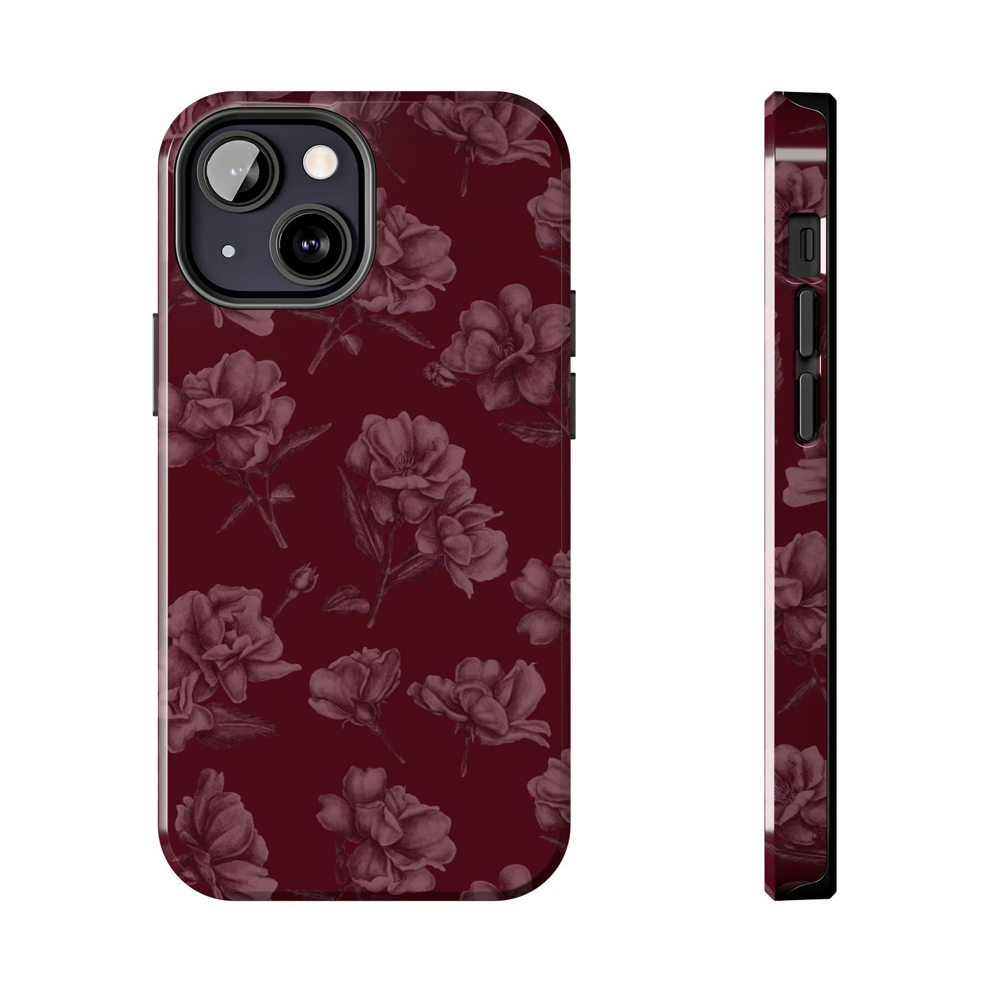 Femme Fatale | Coque iPhone à motif floral foncé