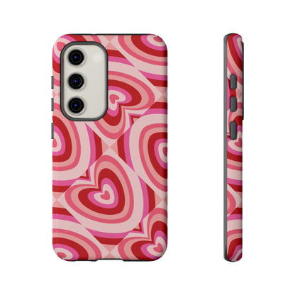 Hearts Squared | Pink Retro Heart Case