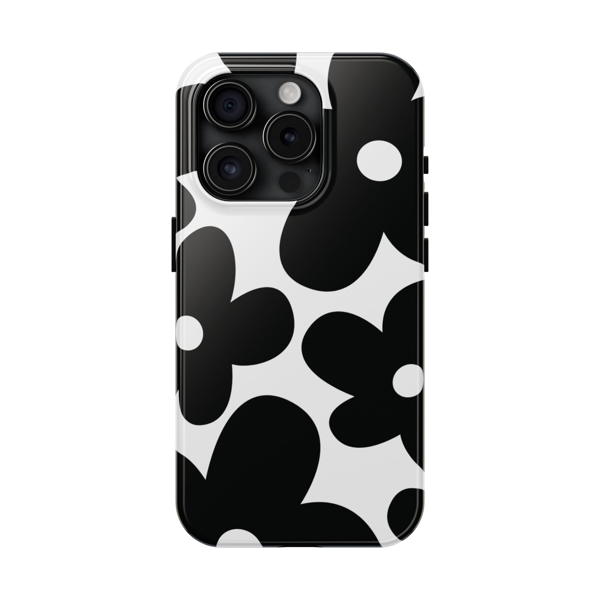 Y2K Daisy Black Flower iPhone Case