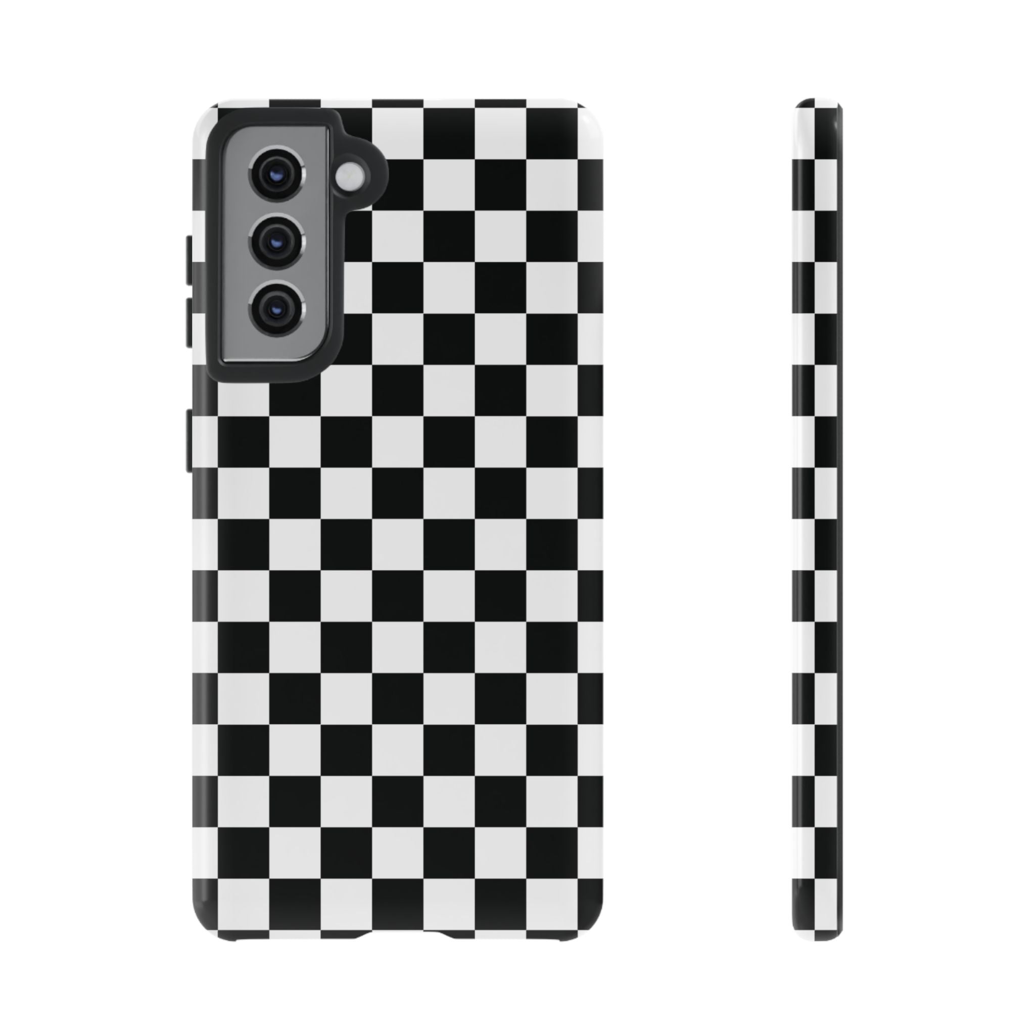 Skater Girl Checkerboard Galaxy Case