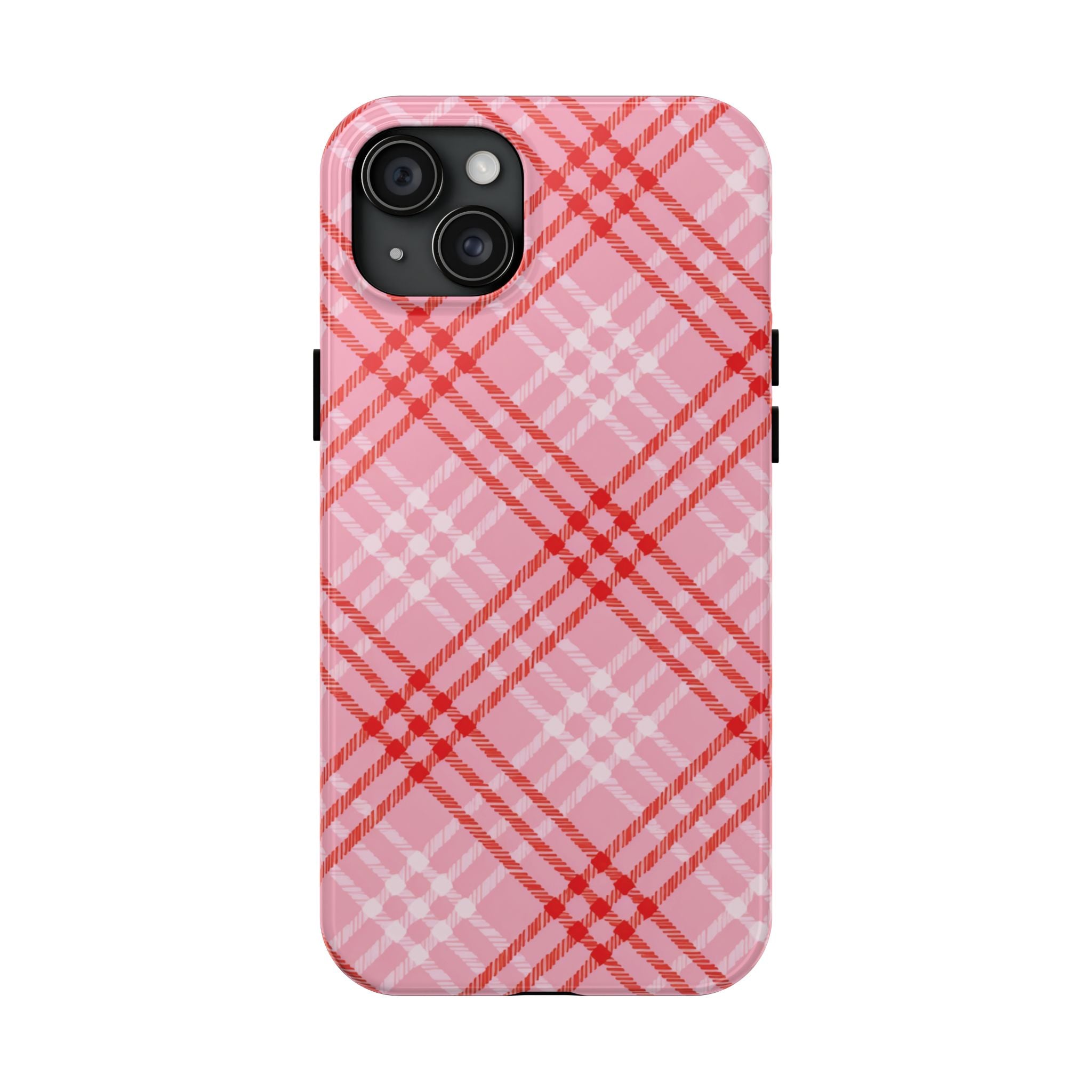 Chanelle Pink Plaid iPhone Case