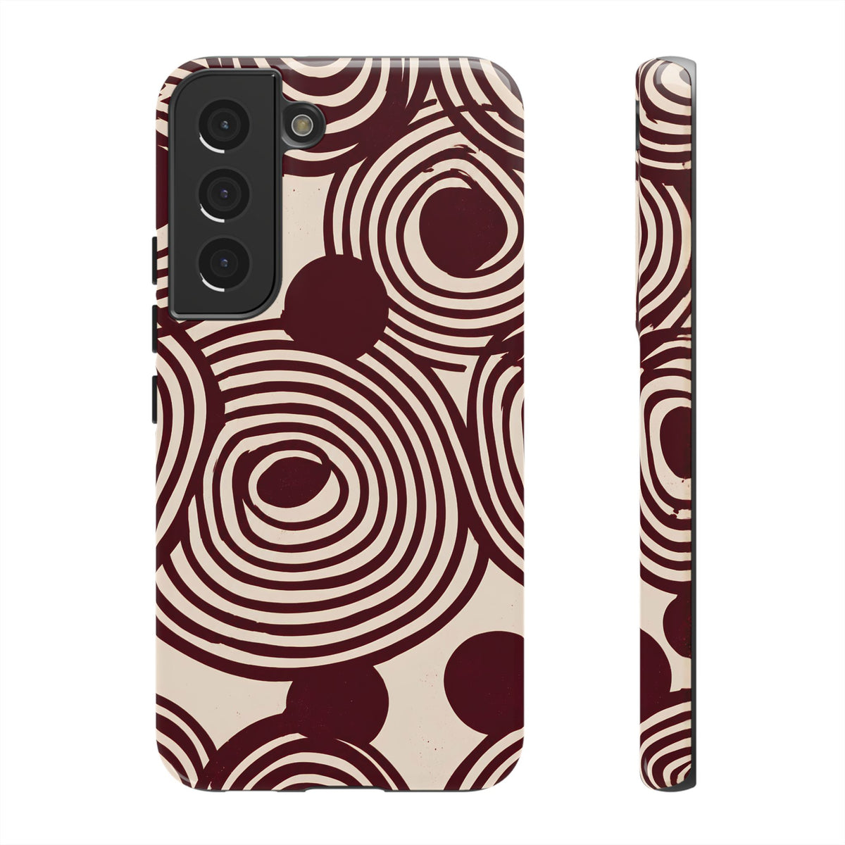 Retrograde | Burgundy Retro Geometric Galaxy Case