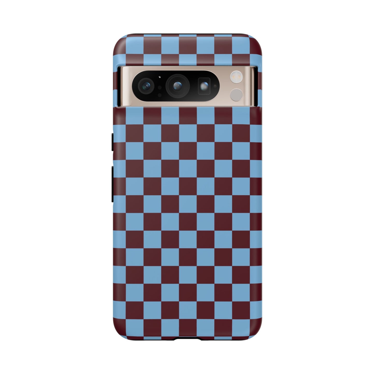 Checked Out | Blue & Brown Checkerboard Case