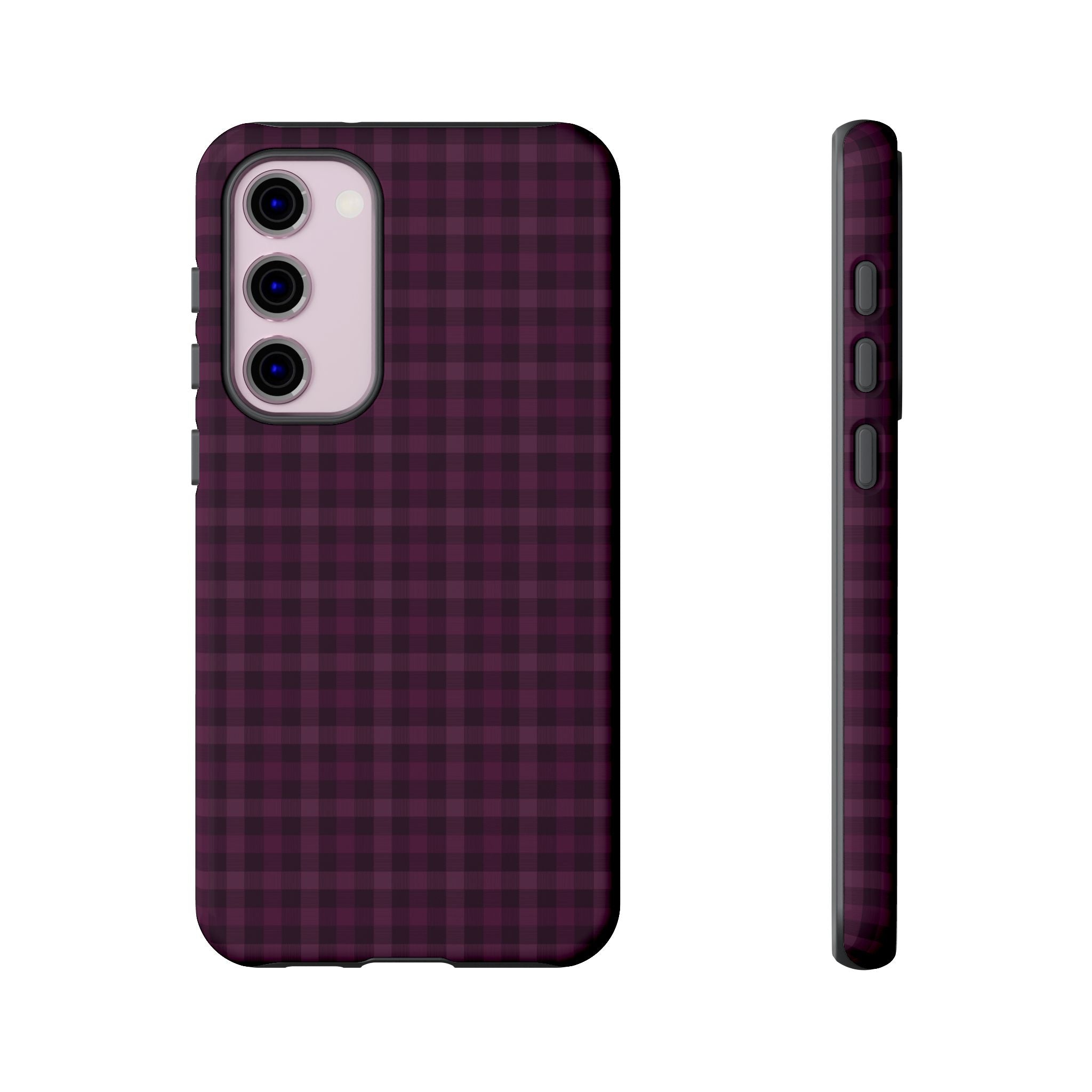 Plum Crush | Purple Plaid Galaxy Case
