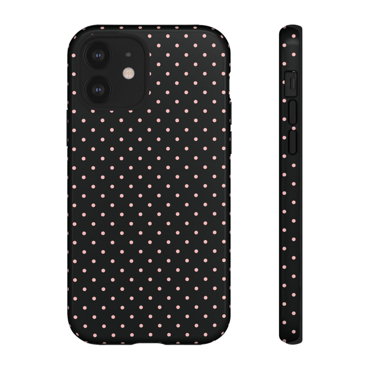 Polka Flirt | Pink & Black Polka Dot iPhone Case