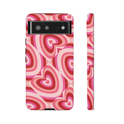 Hearts Squared | Pink Retro Heart Case