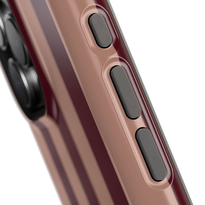 Tribeca | Burgundy Striped iPhone Case