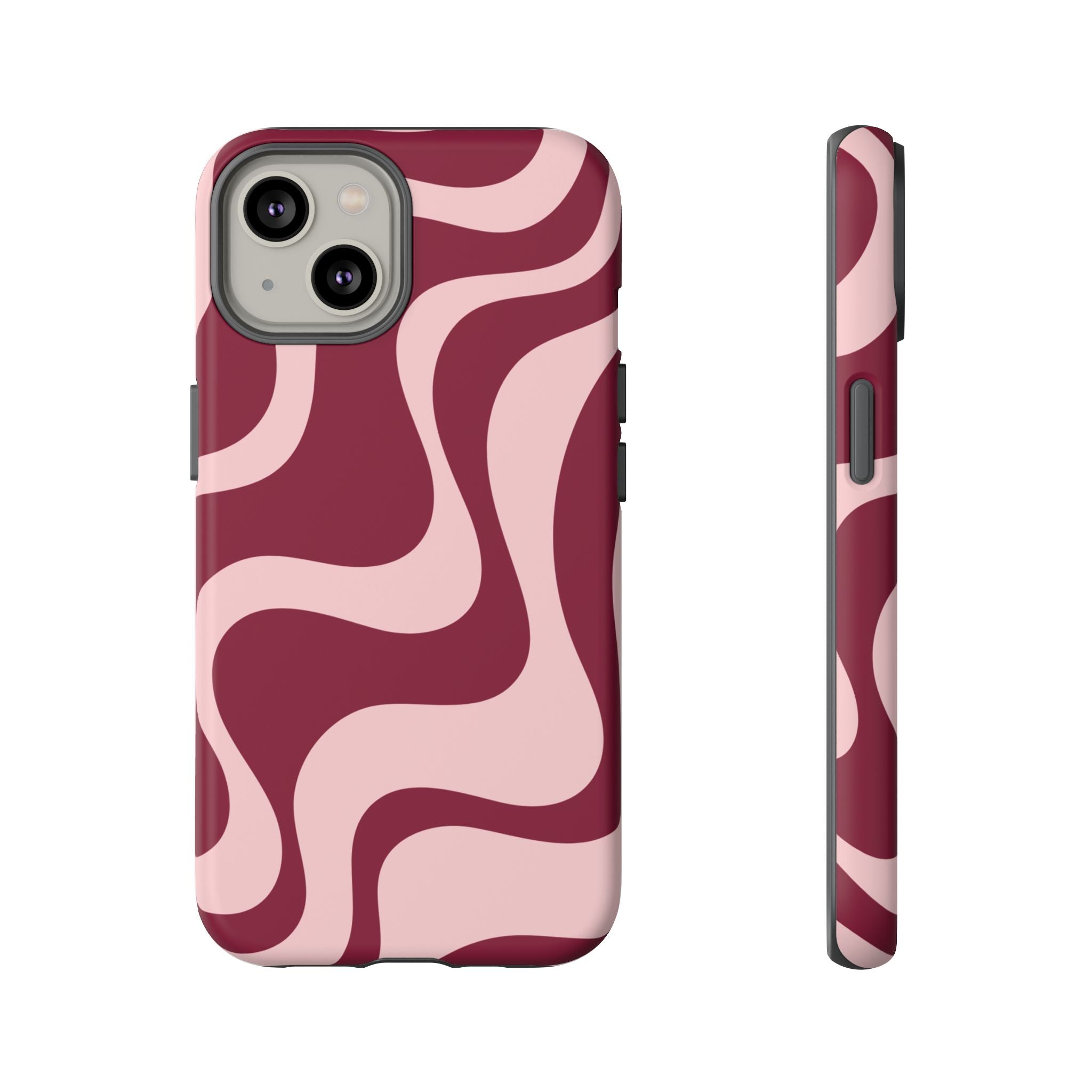 Burgundy Waves | iPhone Case