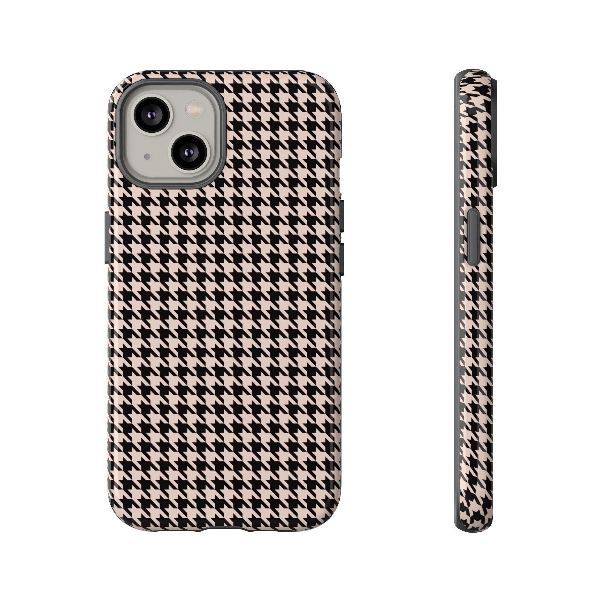 Coque iPhone à motif pied-de-poule pour fille de la sororité | Preppy