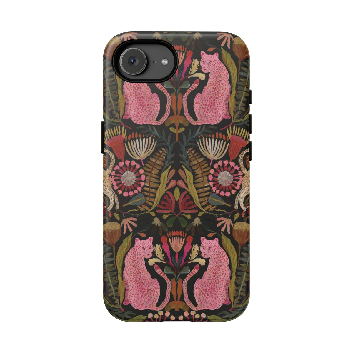 Leopard Botanical | Pink Leopard & Floral iPhone Case