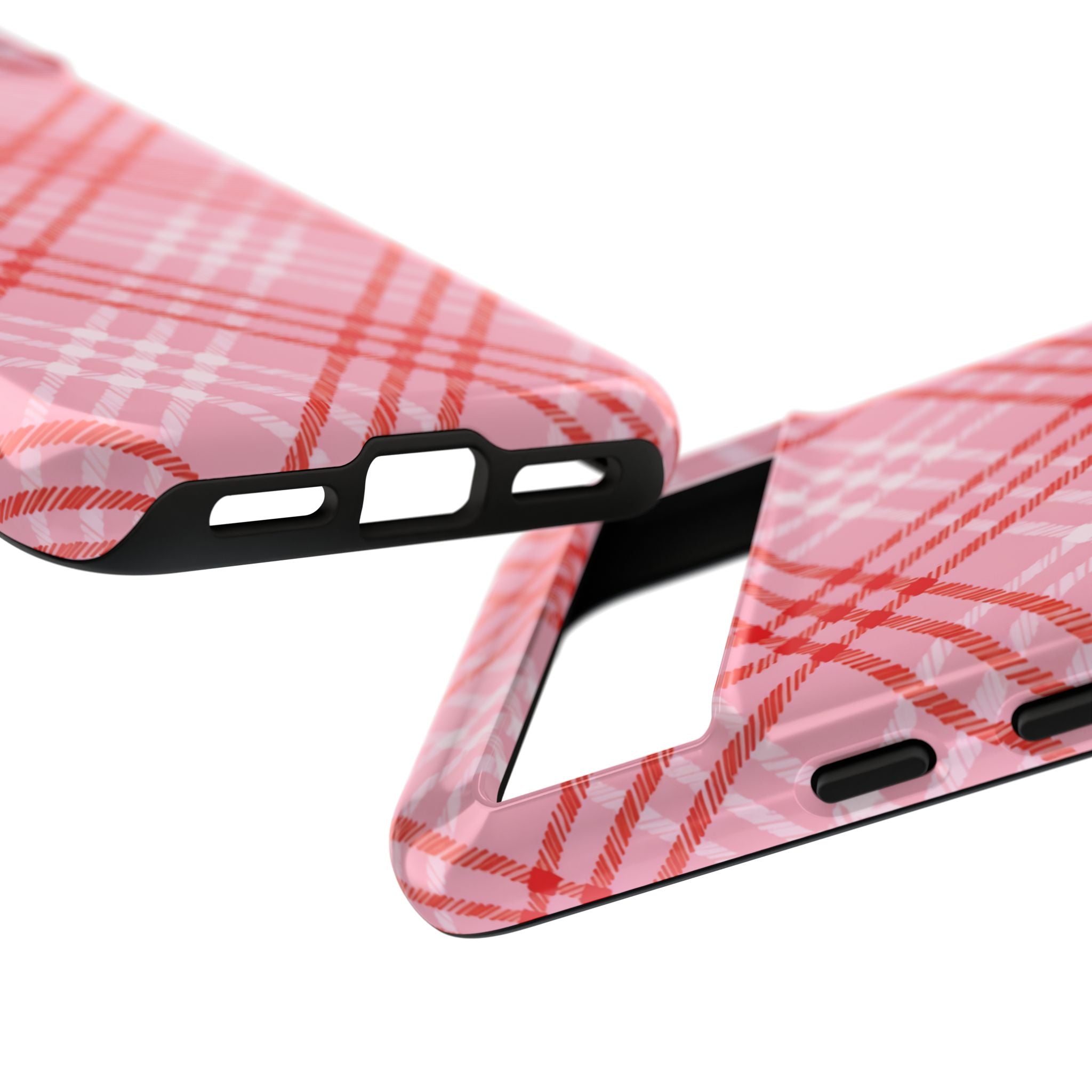 Chanelle Pink Plaid Pixel Case