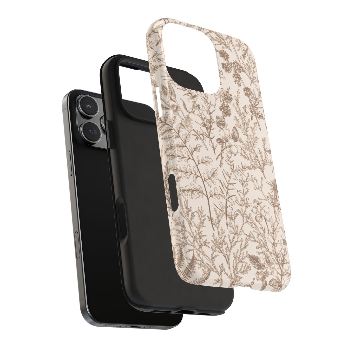 Coque iPhone Beige Botanical | Floral