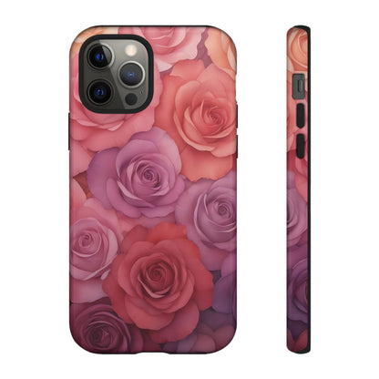 Coque iPhone à motif floral | Roses dégradées