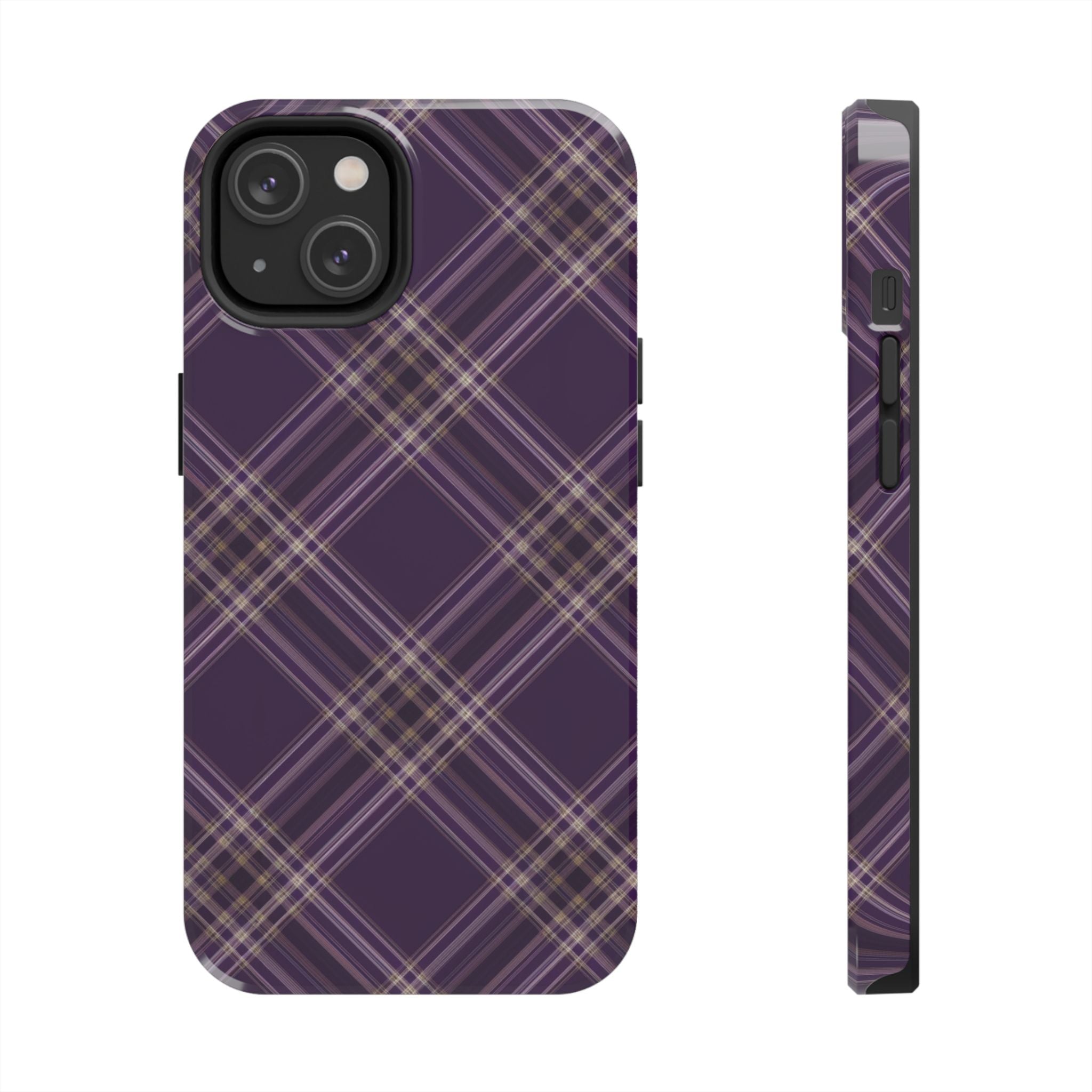 Plaid Prune | Coque iPhone Rétro