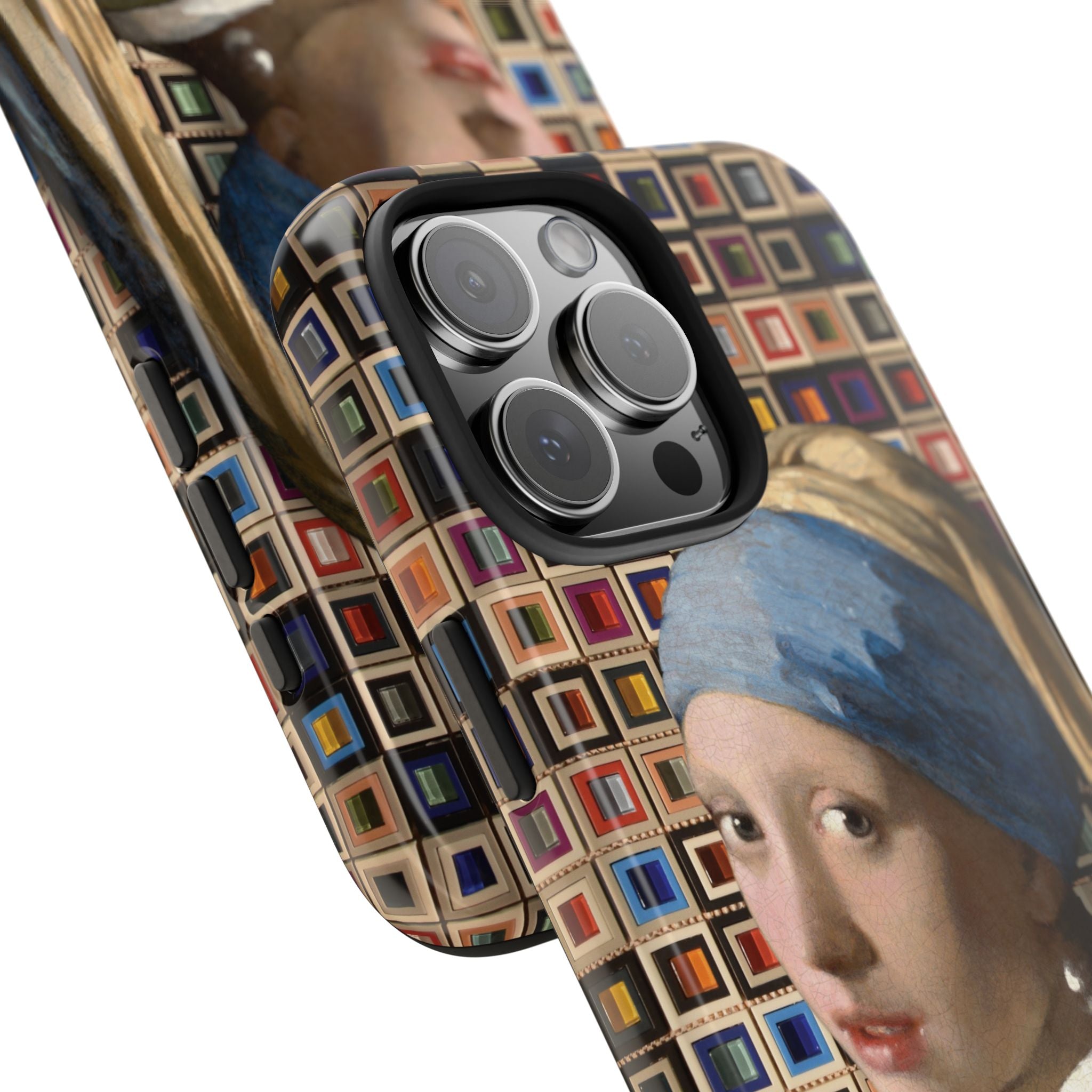 Girl with a Pearl Earring Collage iPhone Case